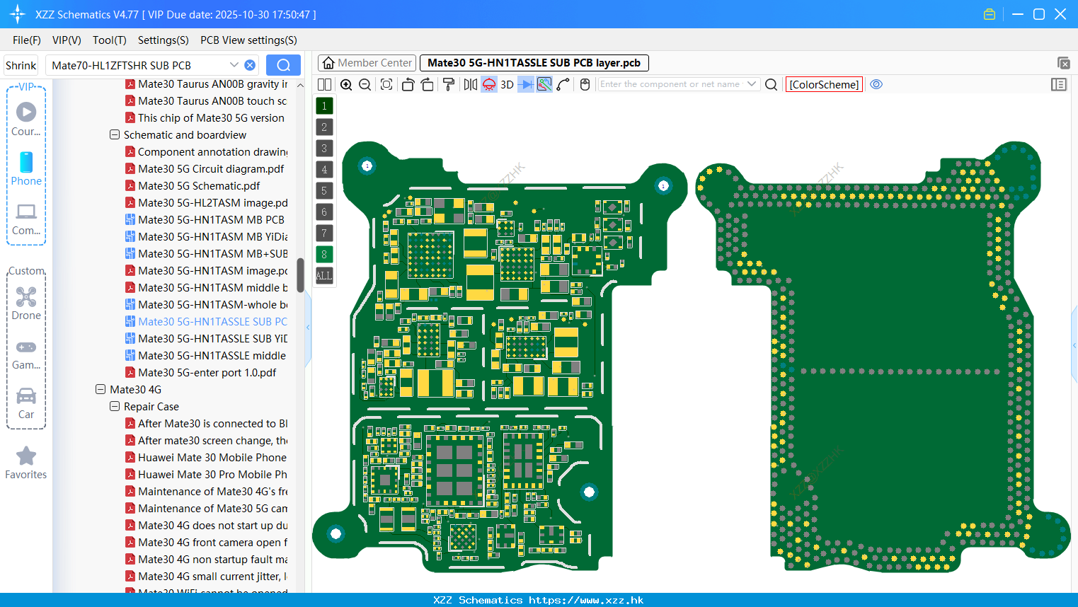 Huawei Mate30 5G-HN1TASSLE SUB PCB Layer